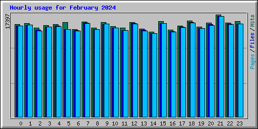 Hourly usage for February 2024