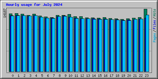 Hourly usage for July 2024
